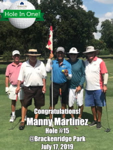 Manny Martinez Alamo City Golf Trail Hole in One