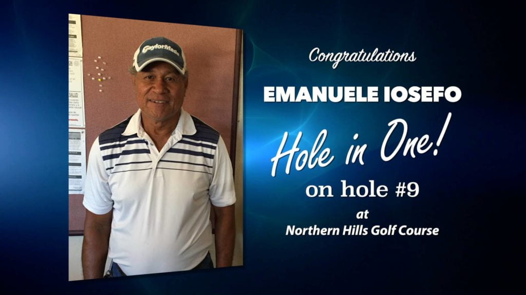 Emanuele Iosefo Alamo City Golf Trail Hole in One