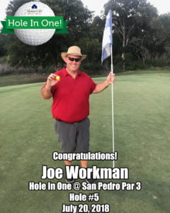 Joe Workman Hole In One