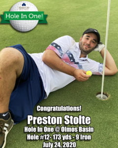 Preston Stolte Hole In One