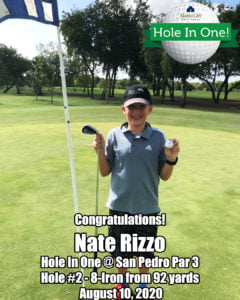 Nate Rizzo Hole In One