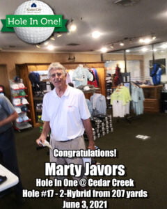 Marty Javors Hole In One