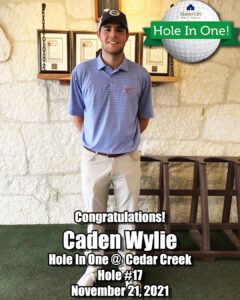 Caden Wylie Hole In One