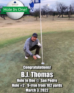 BJ Thomas Hole In One