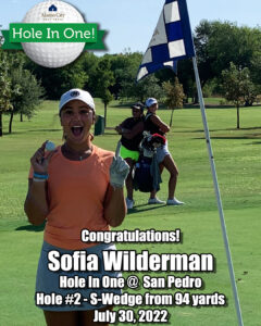 Sofia Wilderman Hole In One