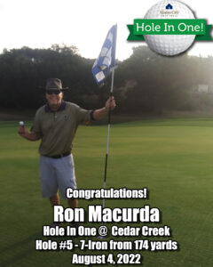 Ron Macurda Hole In One