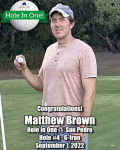 Matthew Brown Hole In One