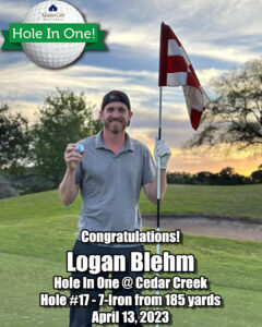 Logan Blehm Hole in One