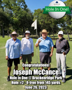 Joseph McCance Hole In One