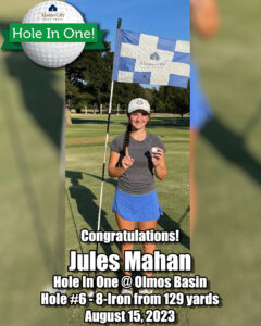 Jules Mahan Hole in One