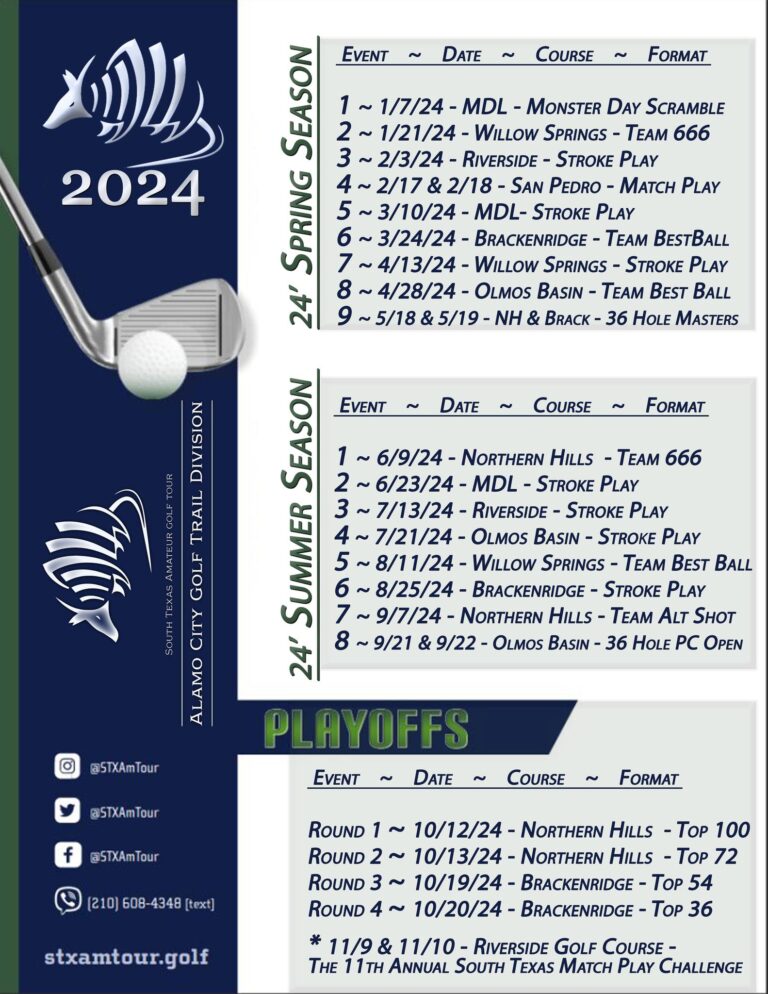 Competitive Golf South Texas Amateur Tour Series 2024 Schedule