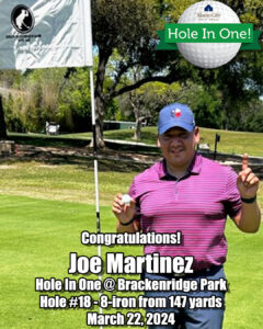 Joe Martinez Hole In One