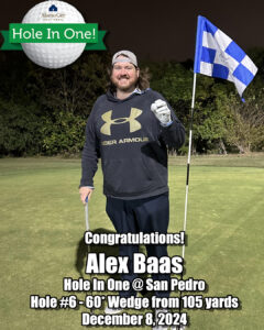 Alex Baas Hole In One