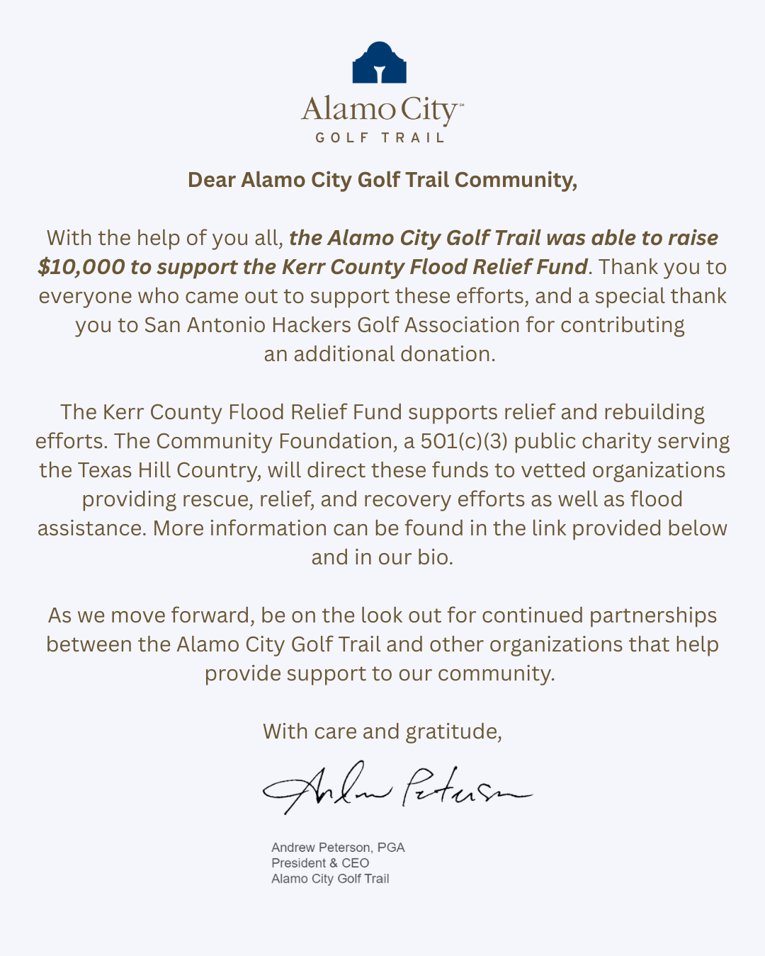Kerr Flooding Fund Total UD