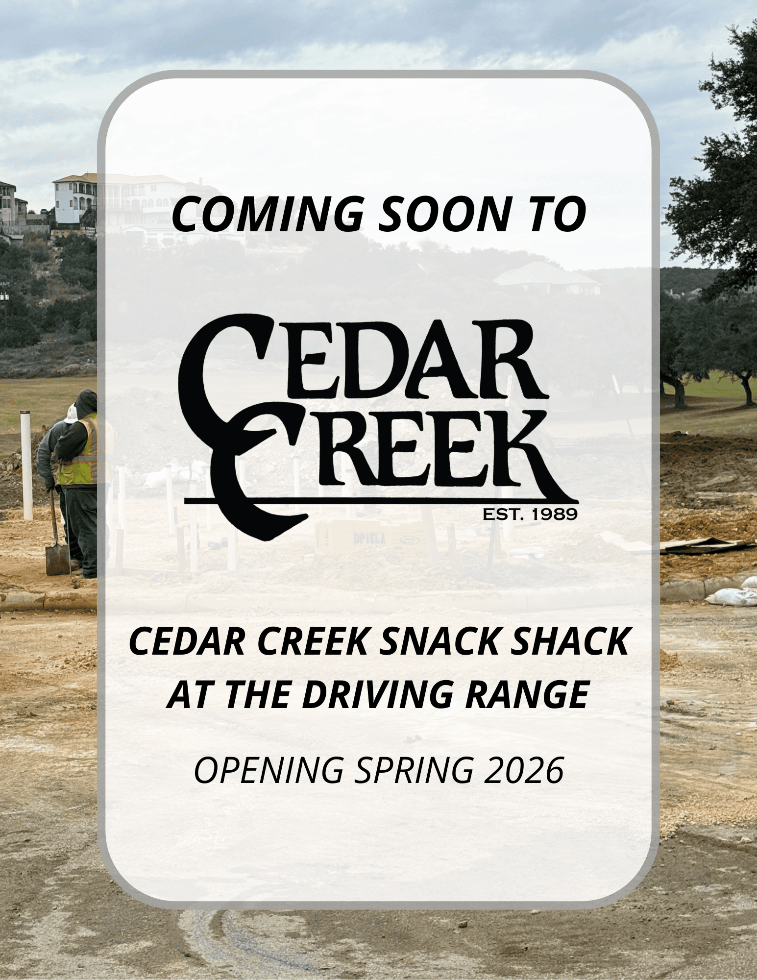 Cedar Creek COMING SOON (Real Estate Flyer)