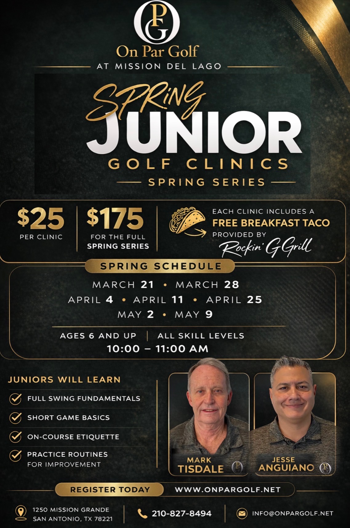 April 25 2026 - OPG Junior Golf Clinic